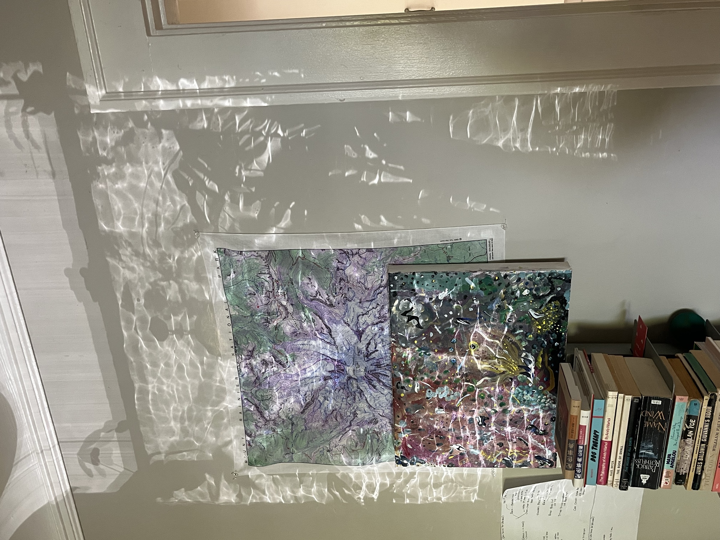 Shadows from the single pane windows